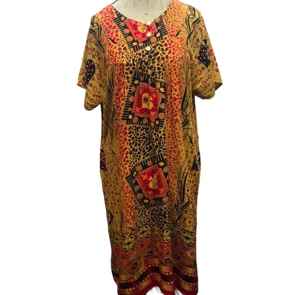 Bunga Dresses | Bunga Yellow, Red, Black Batik Dress Size Os | Color: Red/Yellow | Size: Os | Faerie_Sol's Closet